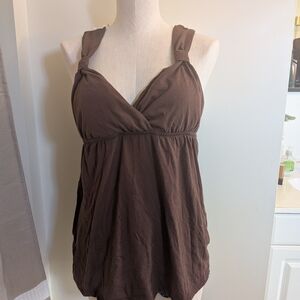 No Boundaries Chocolate Brown Sleeveless Top